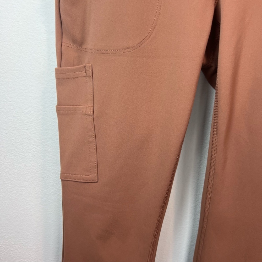 Avalanche High Waisted Cargo Legging Pants Brown Terracotta Pockets Hiking Small - Picture 5 of 14
